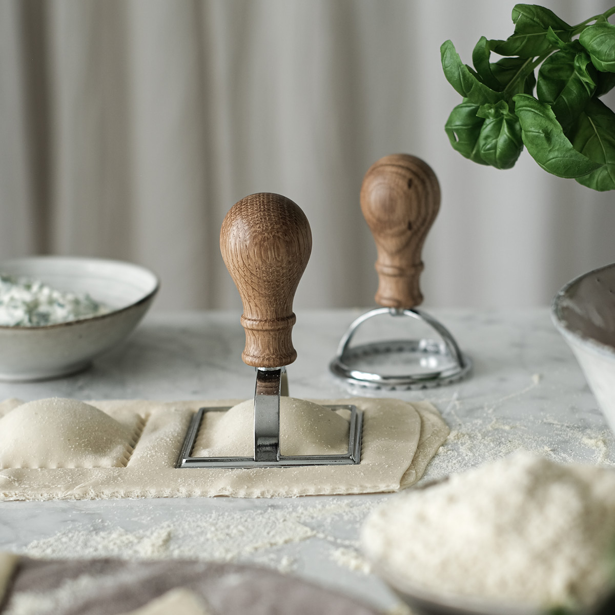 Modern House Pasta La Vista raviolistämpelset 2 delar natur/blank