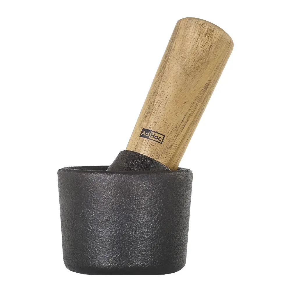 Crush morter m/pistill 6,5 cm svart