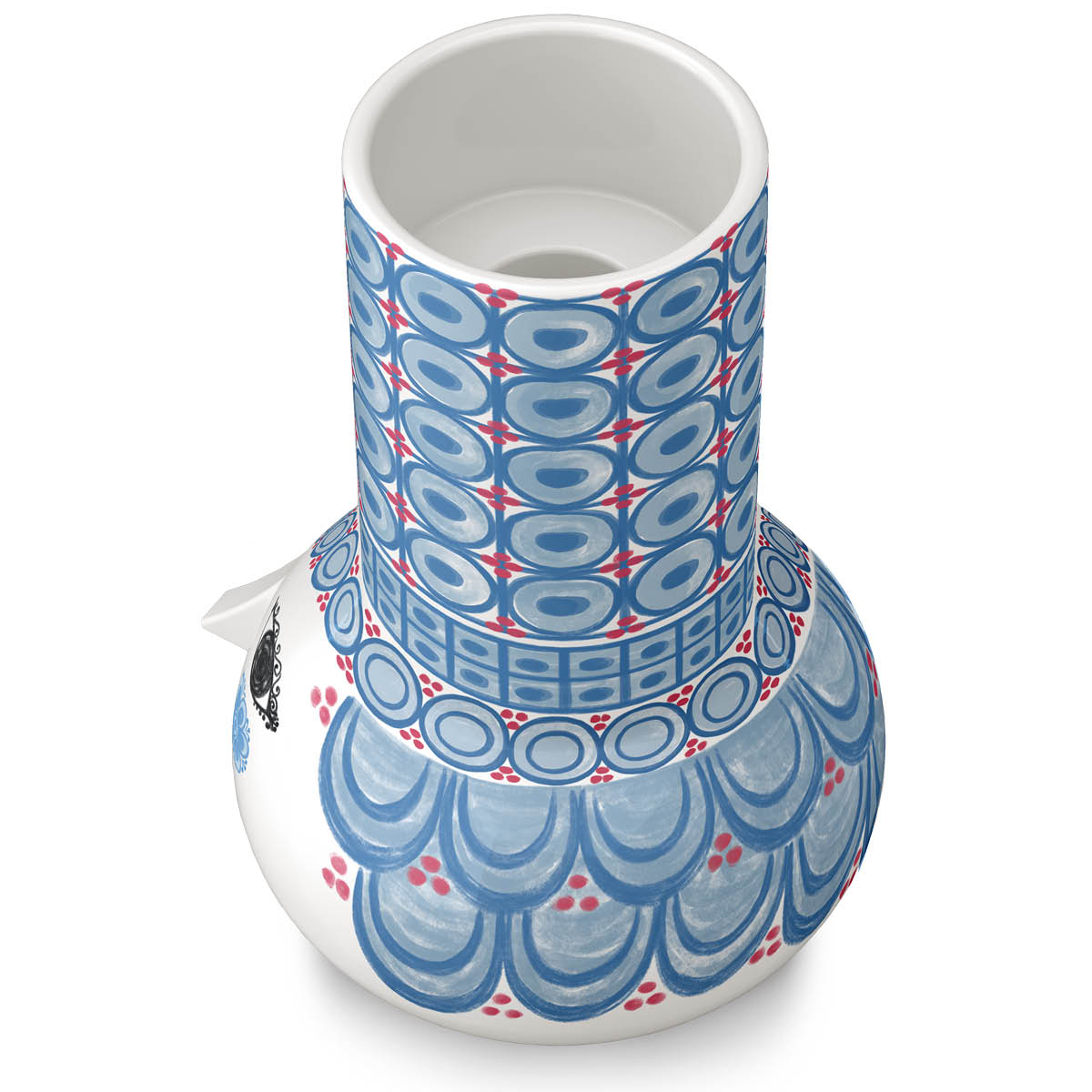 Bjørn Wiinblad Olga lysestake 14 cm lys blå