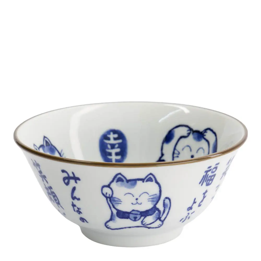 Kawaii Kulho 15 cm Katt Neko 33484 Sininen