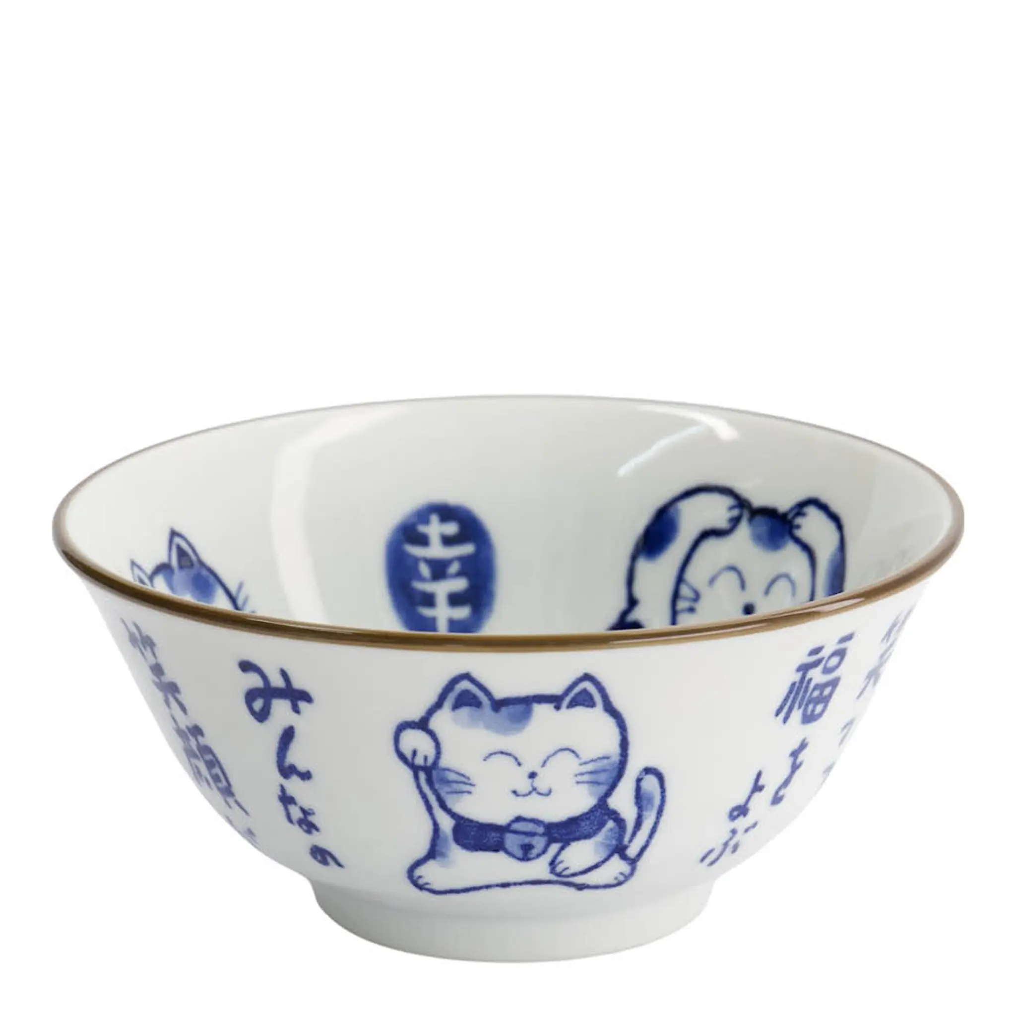 Tokyo Design Studio Kawaii tayoskål 15 cm Katt Neko 33484 blå