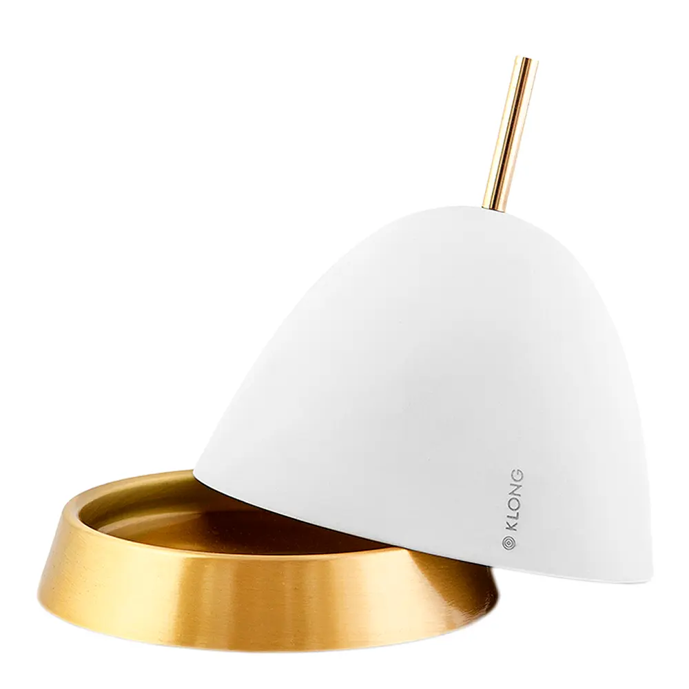 Gömma Tarjoiluastia 10 cm Valkoinen/Messinki