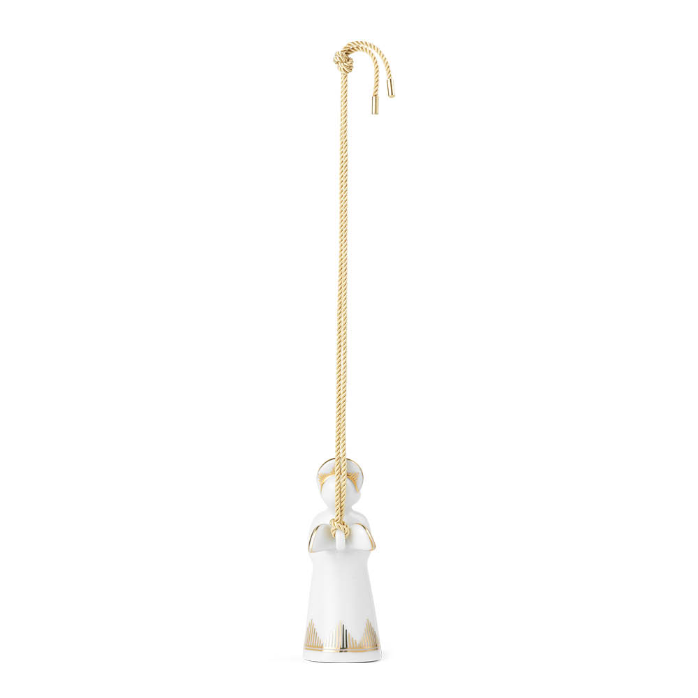 Royal Copenhagen Juleengel med salmebok 9,5 cm hvit/gull