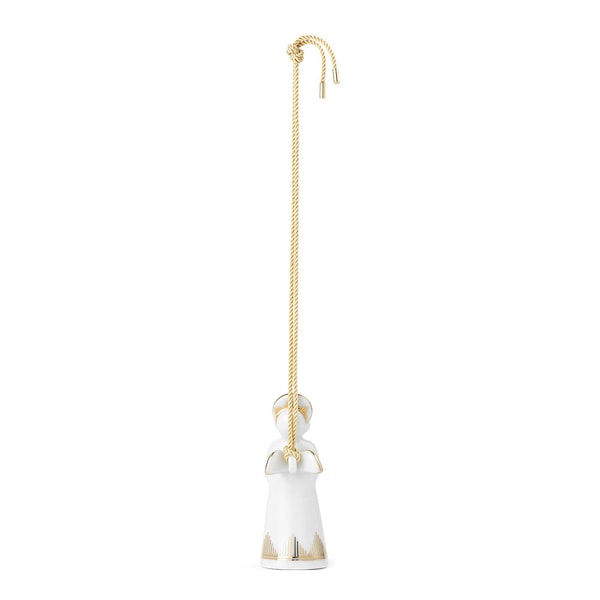 Julängel med psalmbok 9,5 cm vit/guld