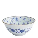 Natsu Karakusa Tayo skål 15,2x6,7 cm 0,5 L blå/vit