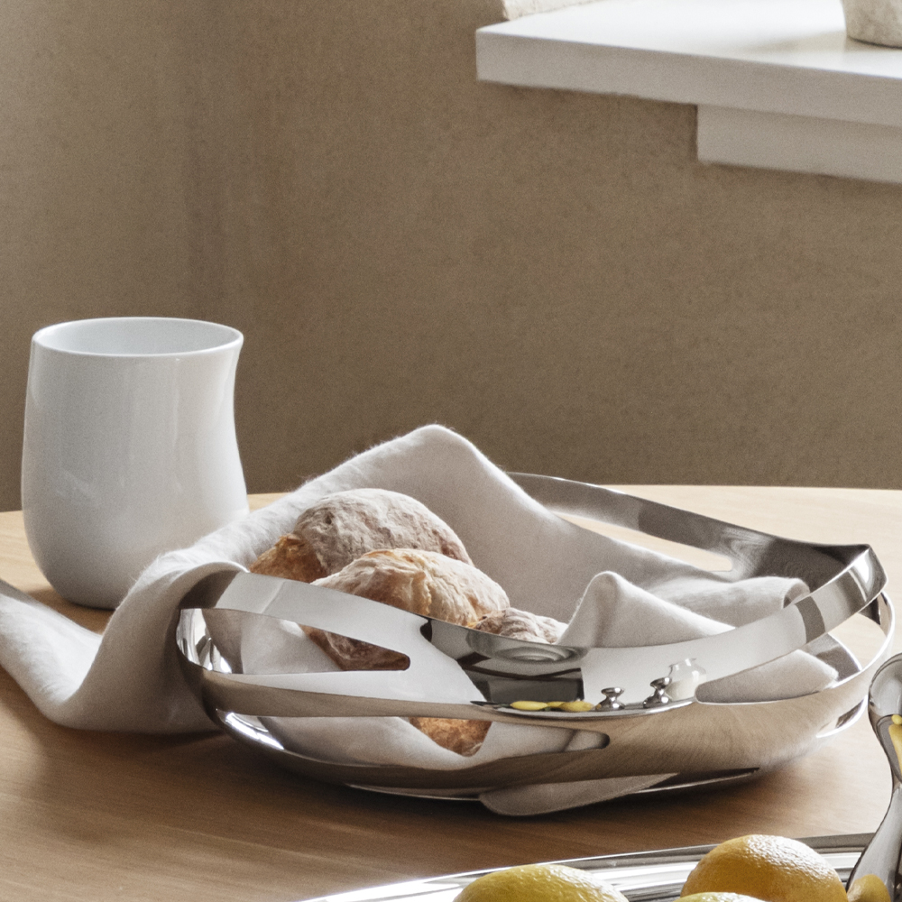 Georg Jensen Cobra brødkurv 24 cm blank