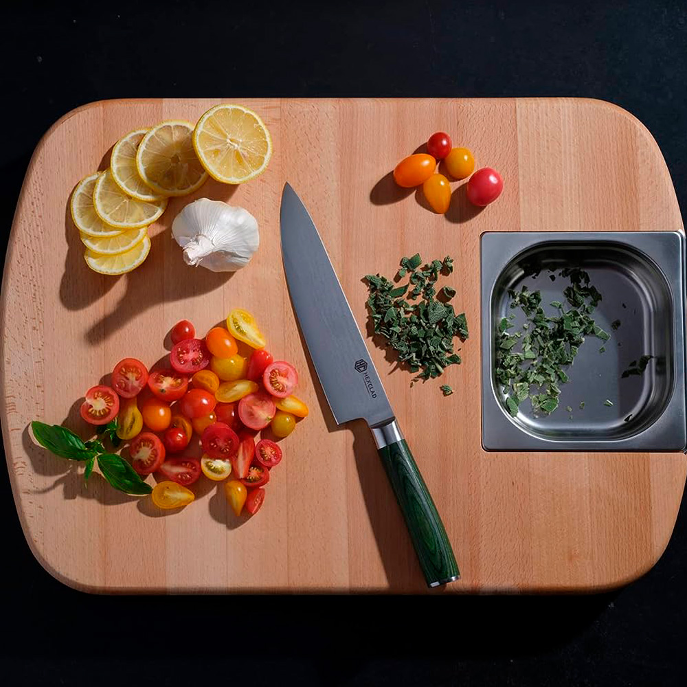 Hexclad Hybrid Skärbräda 2-sidig Bokträ