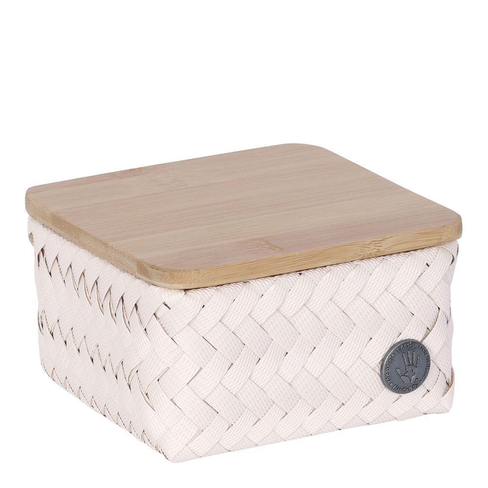 Handed By - Top Fit Tiny Säilytyskori kannella 13x13x8 cm Champagne