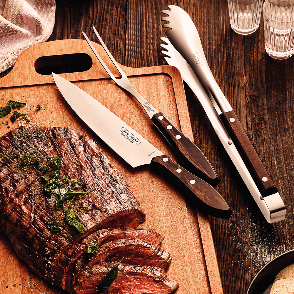 Tramontina Tramontina Grillredskap 3 delar Brun