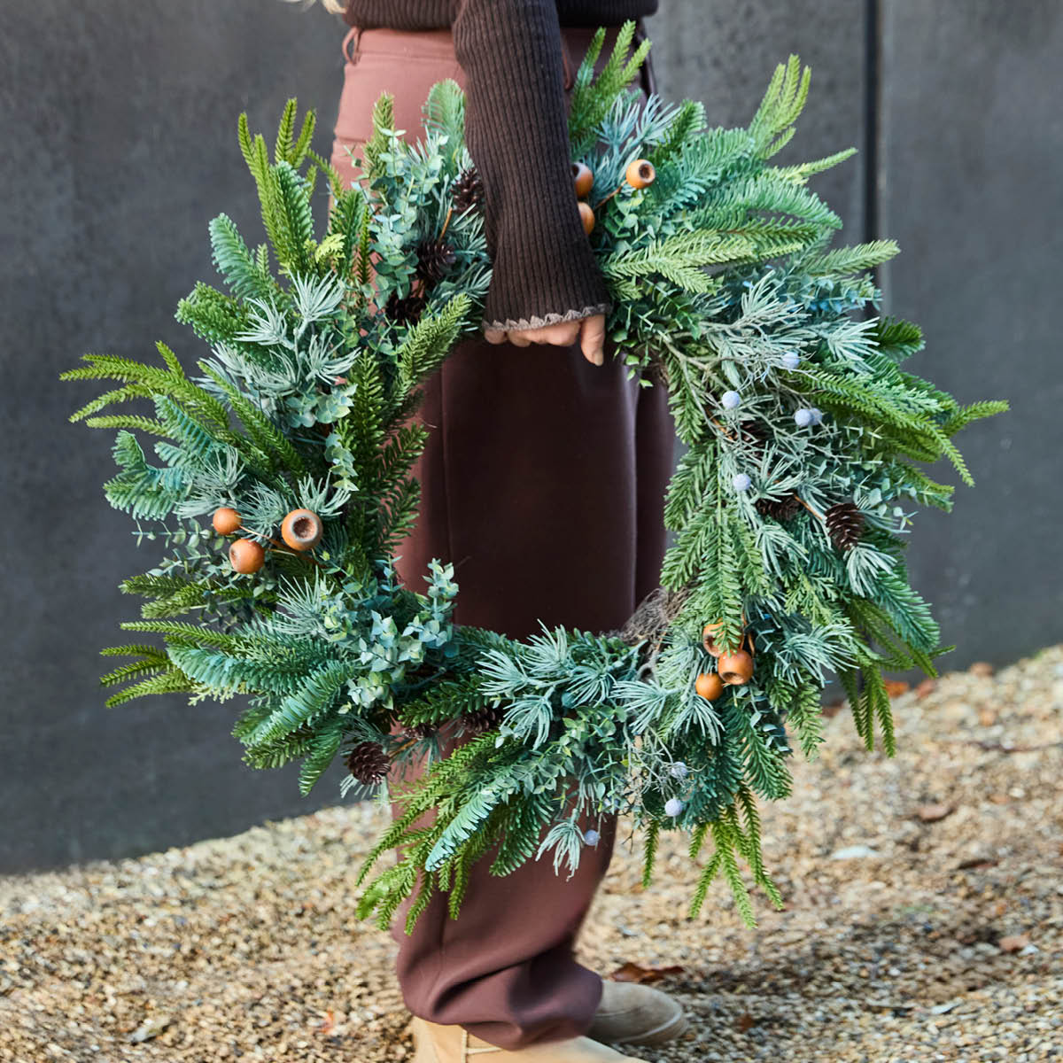 House Doctor Deco krans 68 cm grön