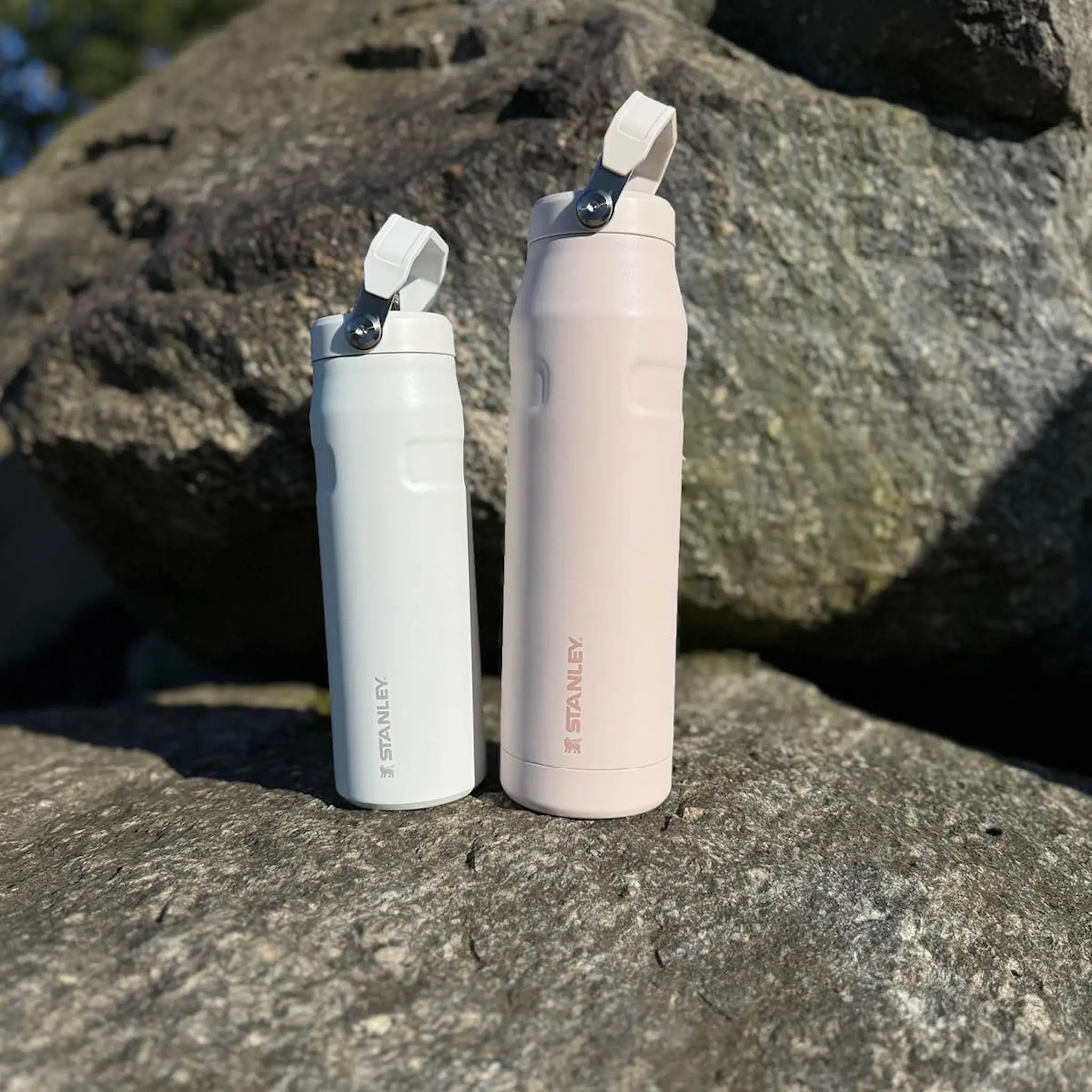 Stanley Iceflow flip straw tumbler termoflaske 1L rose quartz