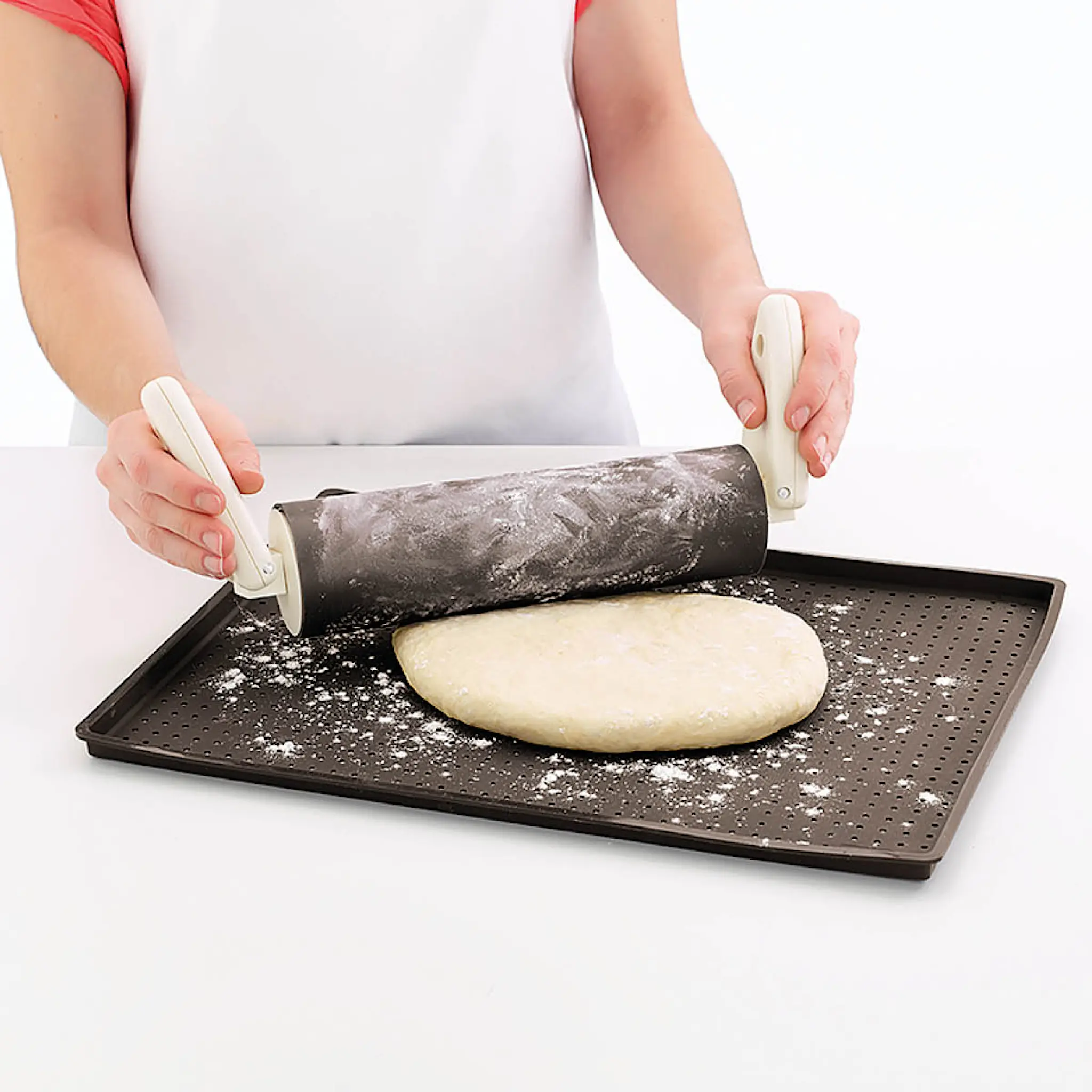Lékué Pizzamatta för krispig botten rektangulär 40x30 cm brun