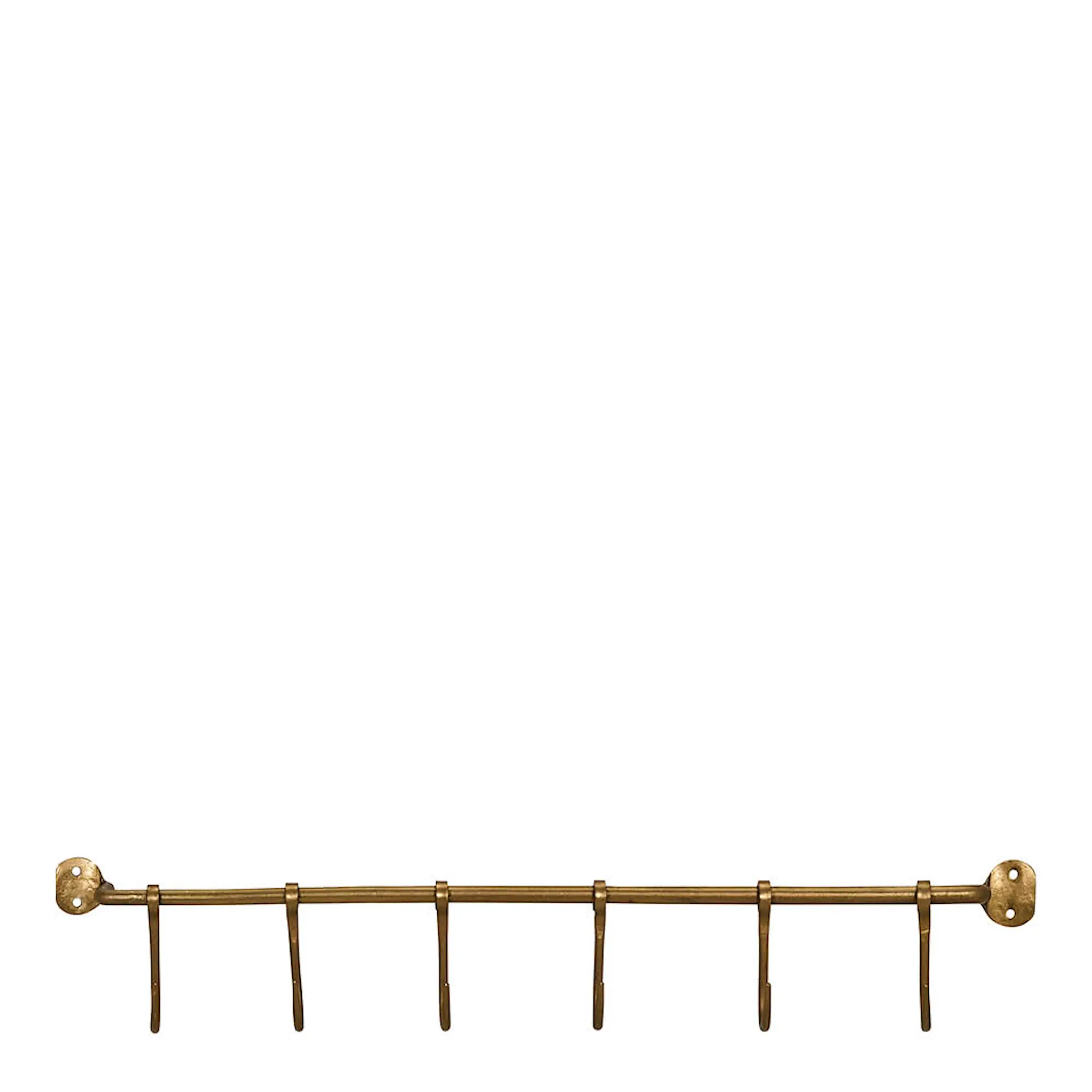 House Doctor Stång med 6 krokar 60 cm mässing