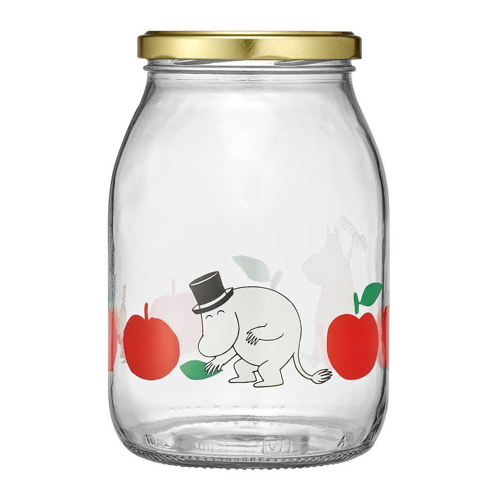 Muurla Mumin glasburk 1 L Glada Äpplen
