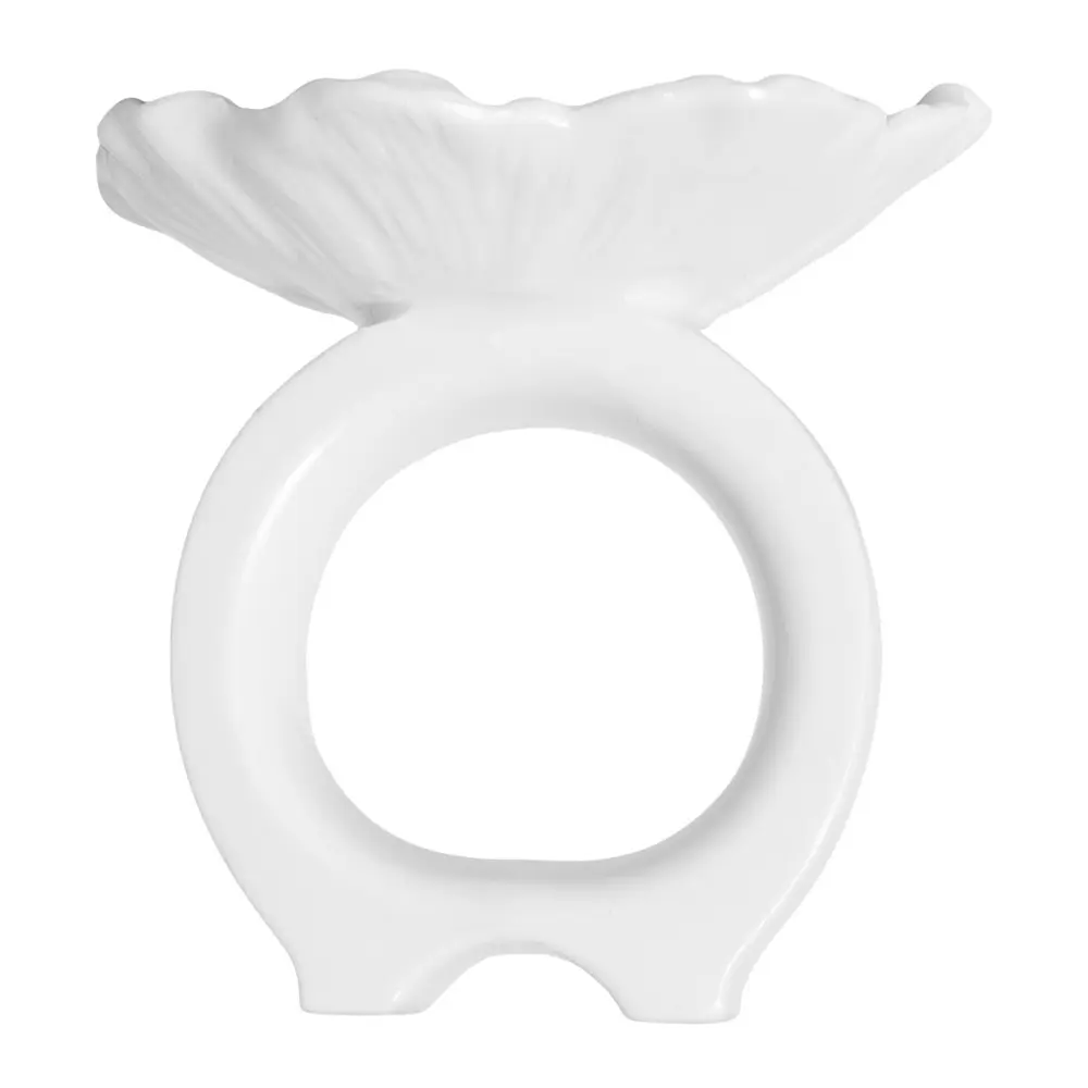 Flora Lautasliinarengas 6 cm Valkoinen