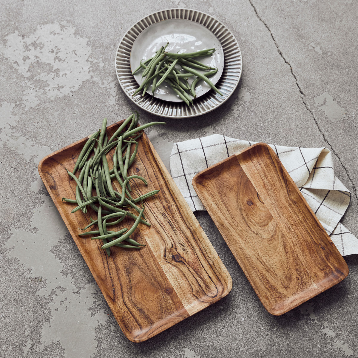 House Doctor Wood brett 33x18/43x23 cm 2 stk akasie