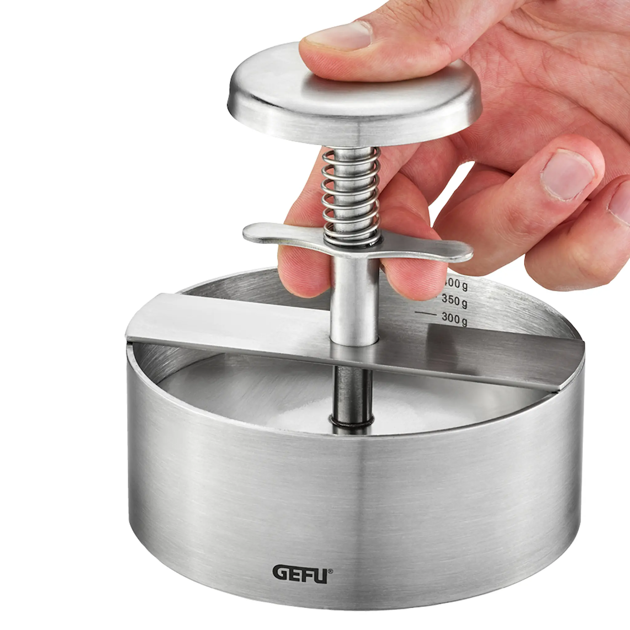 Gefu Patti hamburgerpress 11,5 cm stål