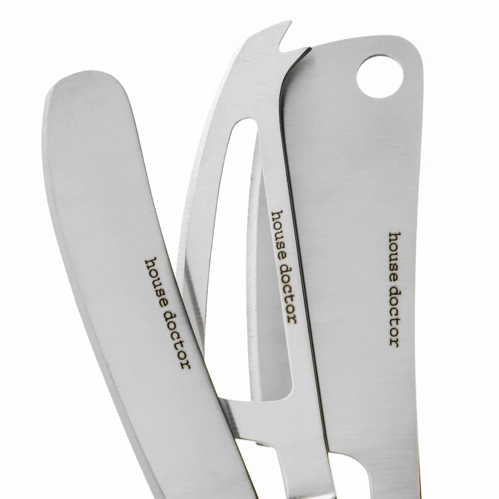 House Doctor Cheese ostknivset 3 delar silverfinish