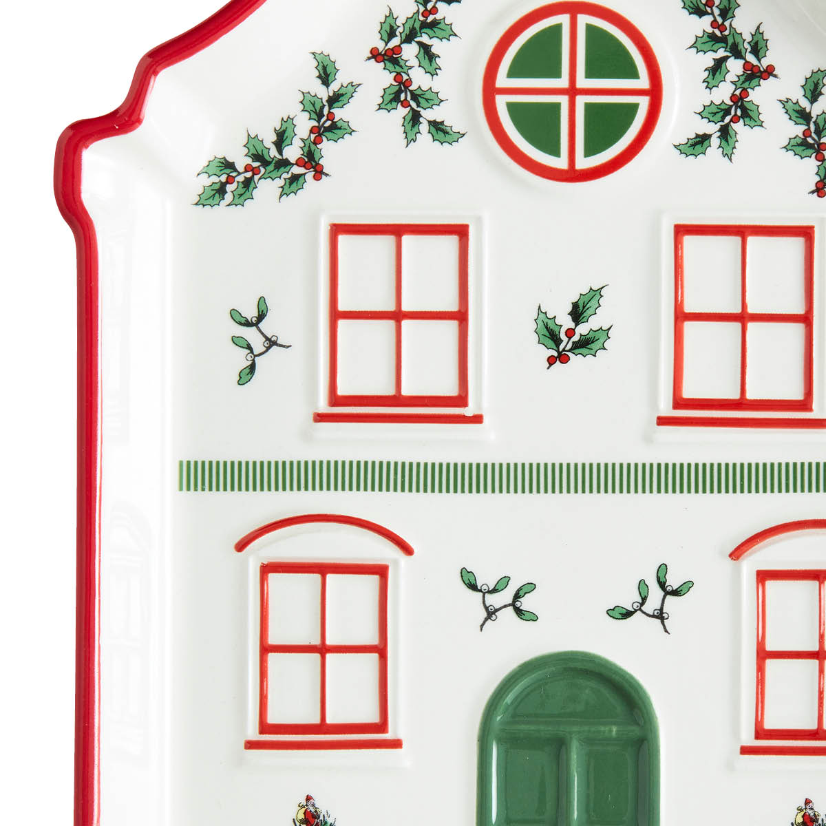 Spode Christmas Village fat 18 cm rød