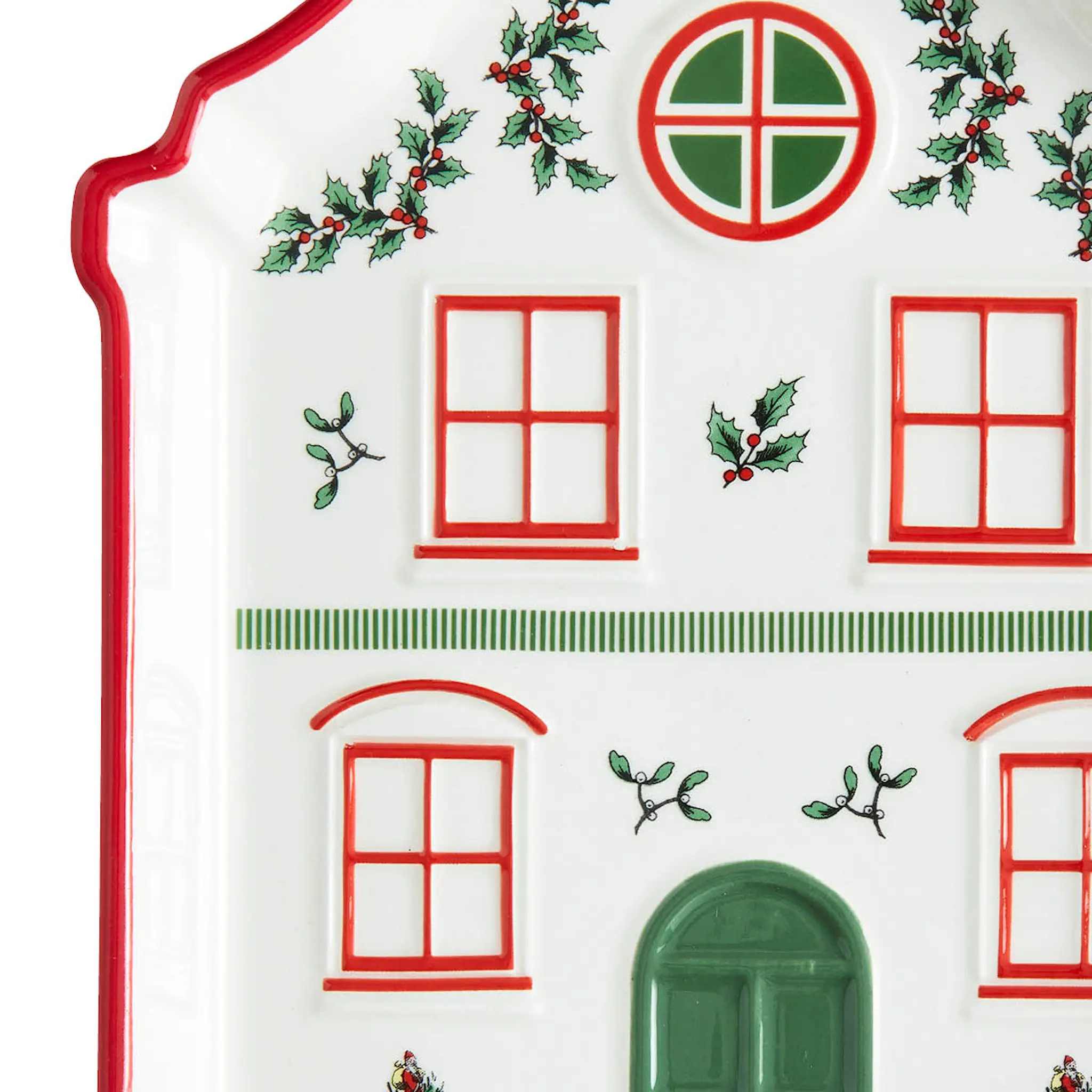 Spode Christmas Village fat 18 cm röd