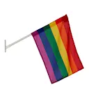 Pride flagga för fasad 55x40 cm regnbåge