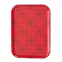 Serveringsbricka 27x20 cm snöstjärna röd