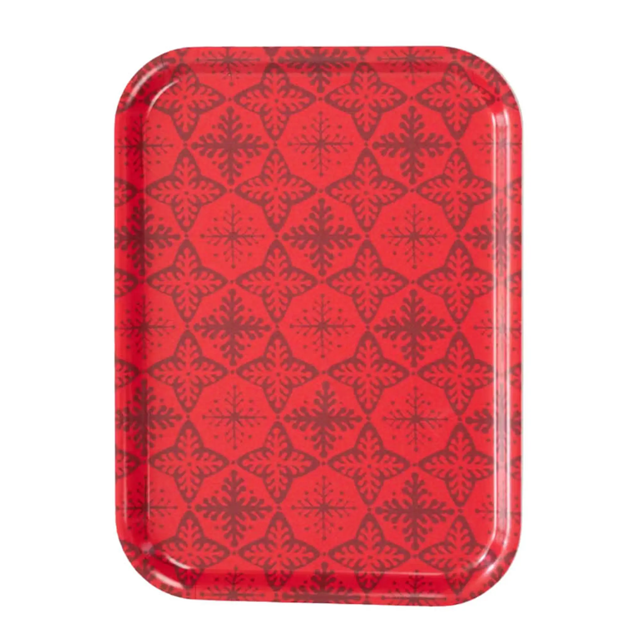 Rotor Design Serveringsbricka 27x20 cm snöstjärna röd