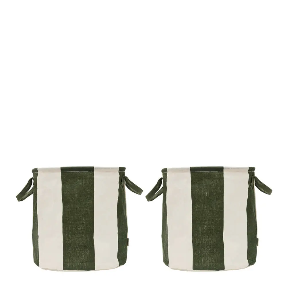 Kara oppbevaringskurv 32x32x32 cm 2 stk Dark Green