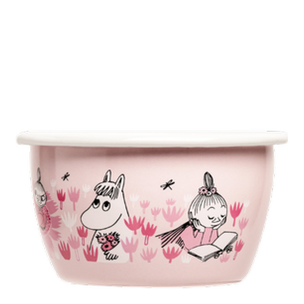 Muurla Mummi emaljeskål 12 cm rosa