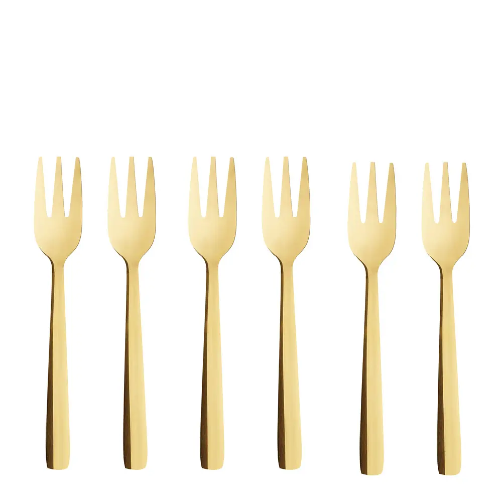 Raw Kakkuhaarukka 6 kpl Kulta