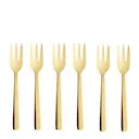Raw Tårtgaffel 6-Pack Guld