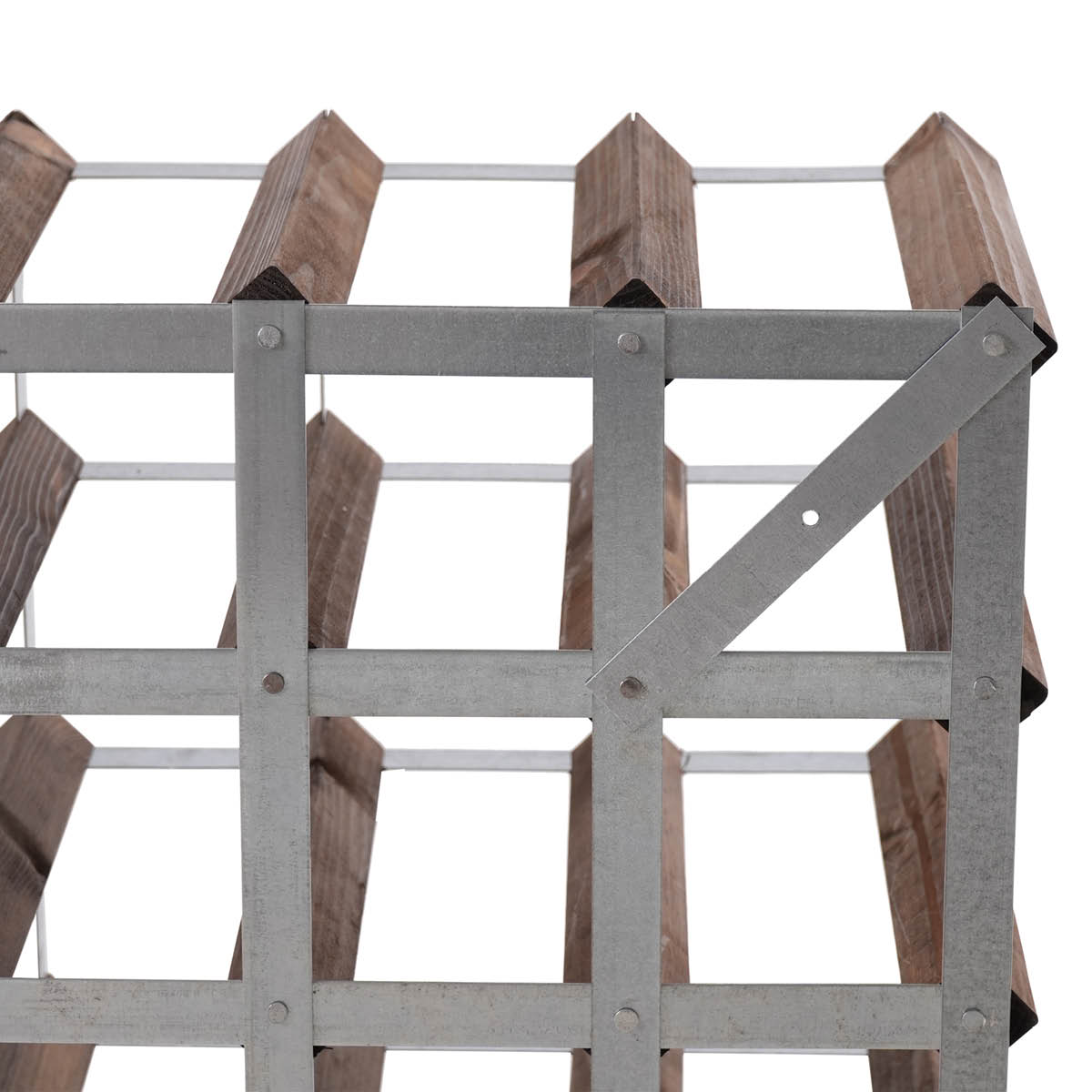 Traditional Wine Rack Vinställ 9 flaskor monterad mörk ek