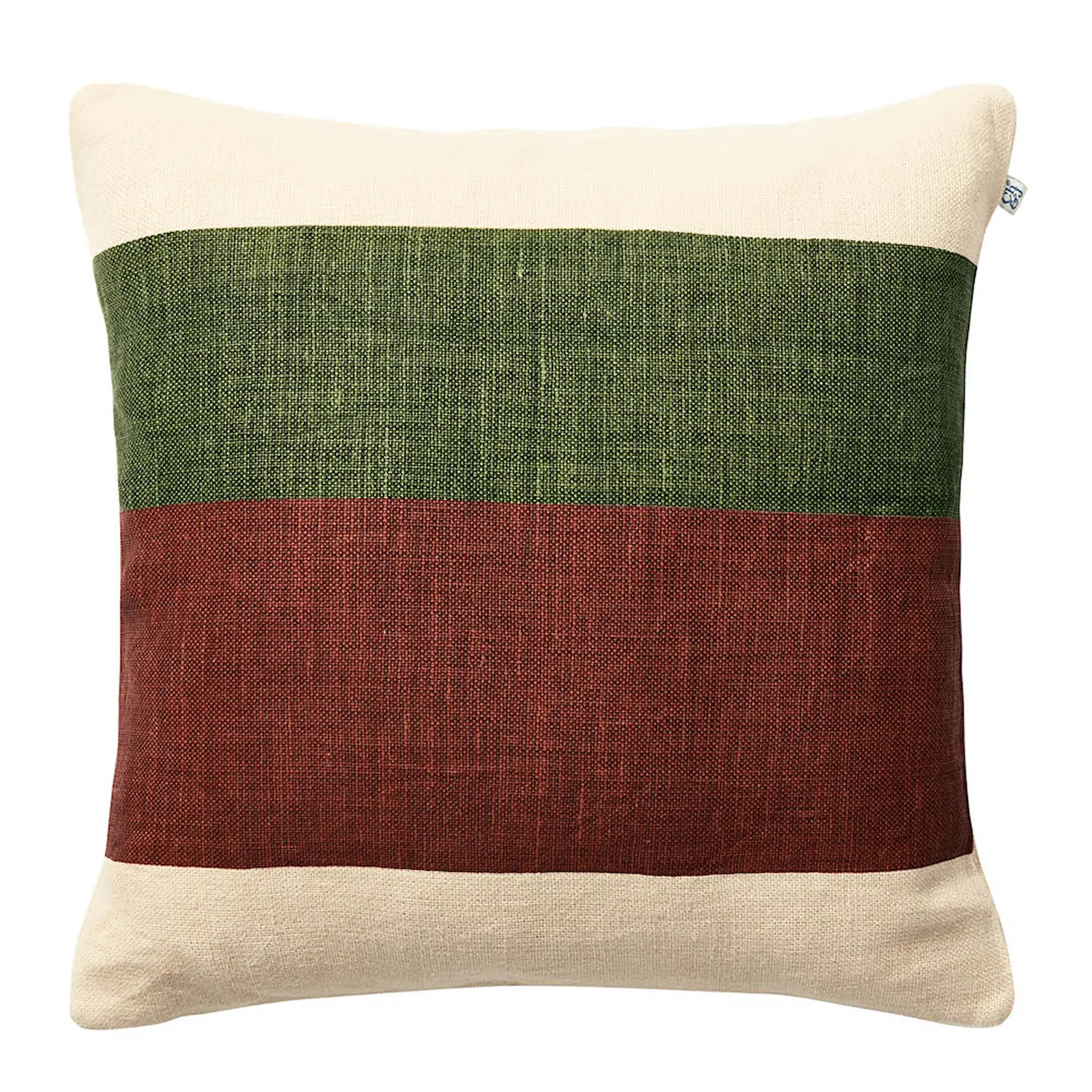Chhatwal & Jonsson Kumar putetrekk lin 50x50 cm Cactus Green/Terracotta/Light Beige