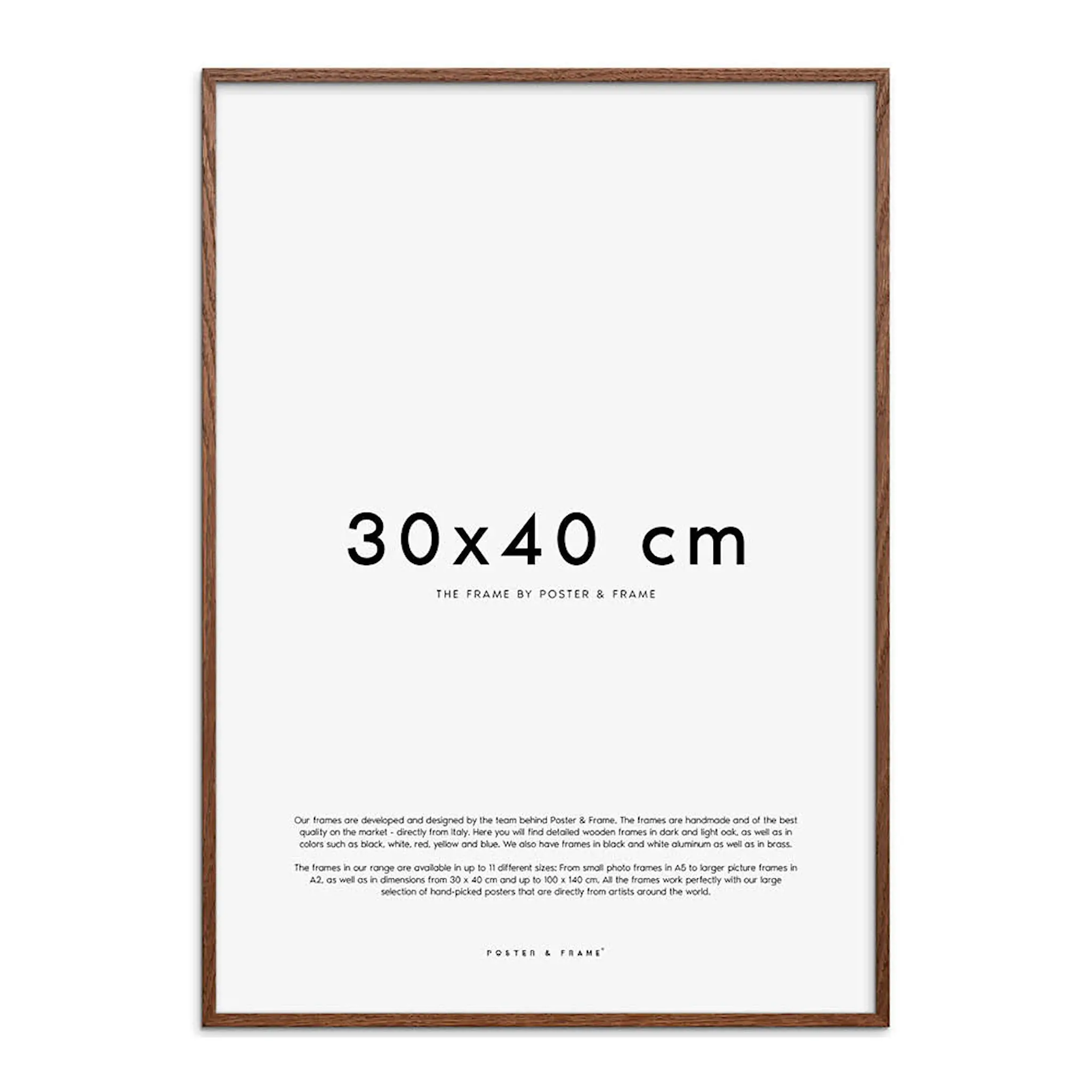 Poster & Frame Träram 30x40 cm mørk eik