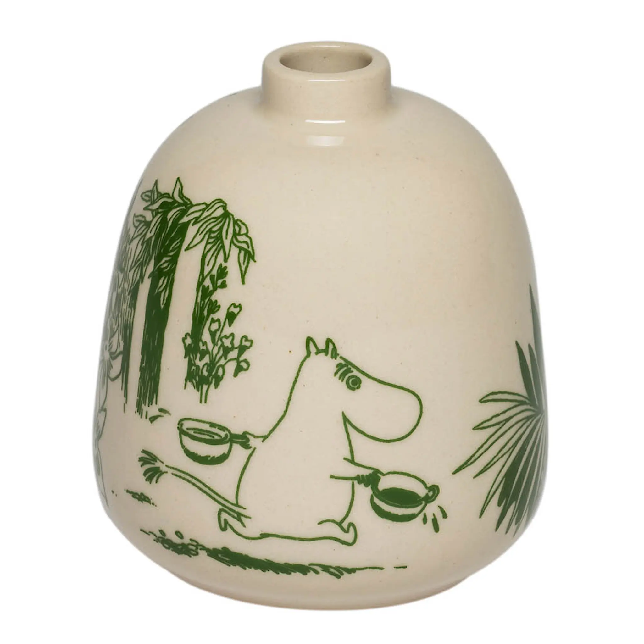 Moomin Arabia Mummi vase 8,3 cm mystisk skog grønn