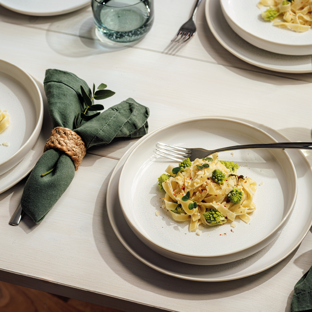 Villeroy & Boch Crafted Cotton Syvä lautanen 21,5 cm Valkoinen