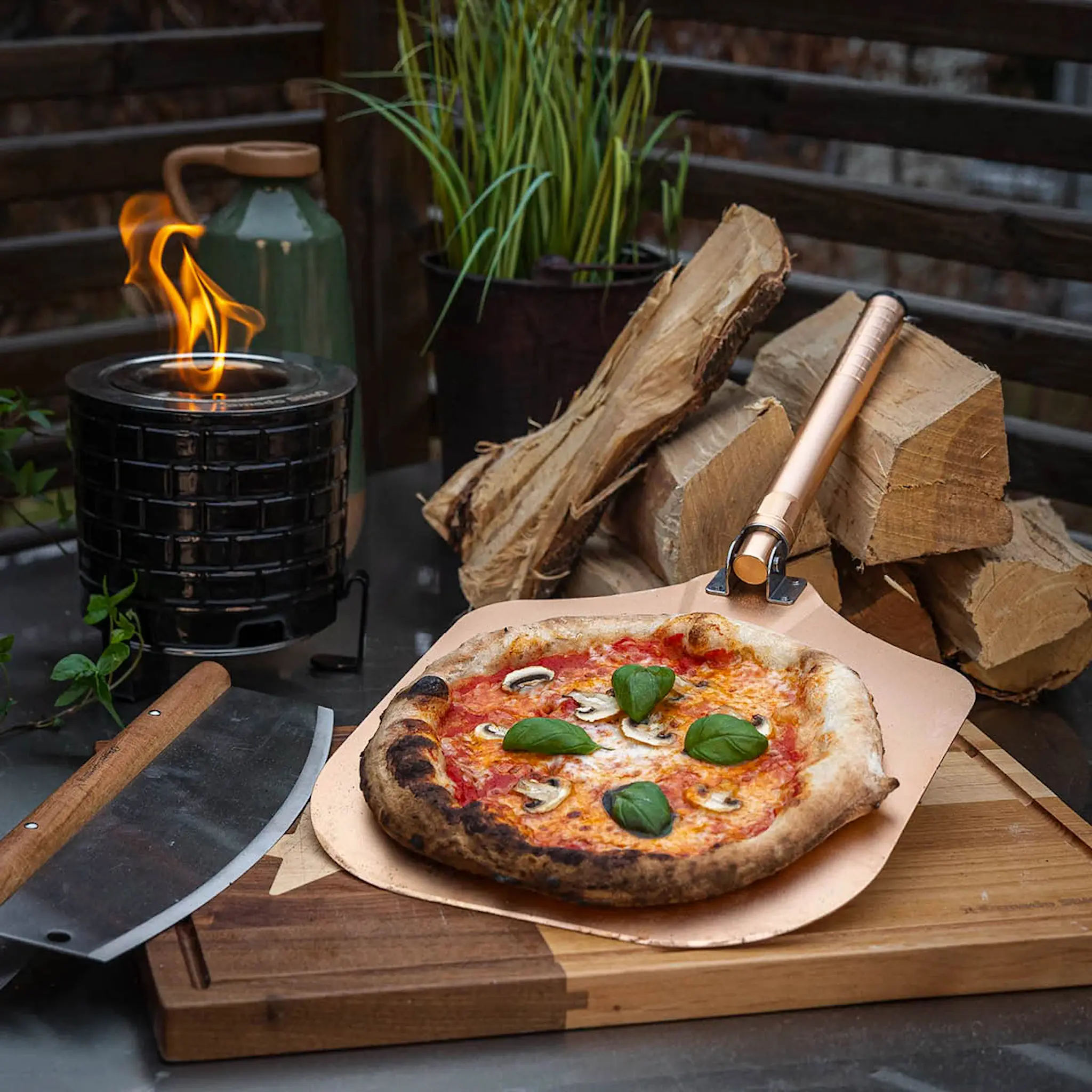 Kamado SUMO Pizzaspade hopfällbar 66 cm guld