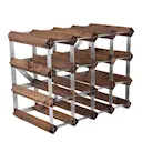 Vinställ 16 flaskor monterad mörk ek