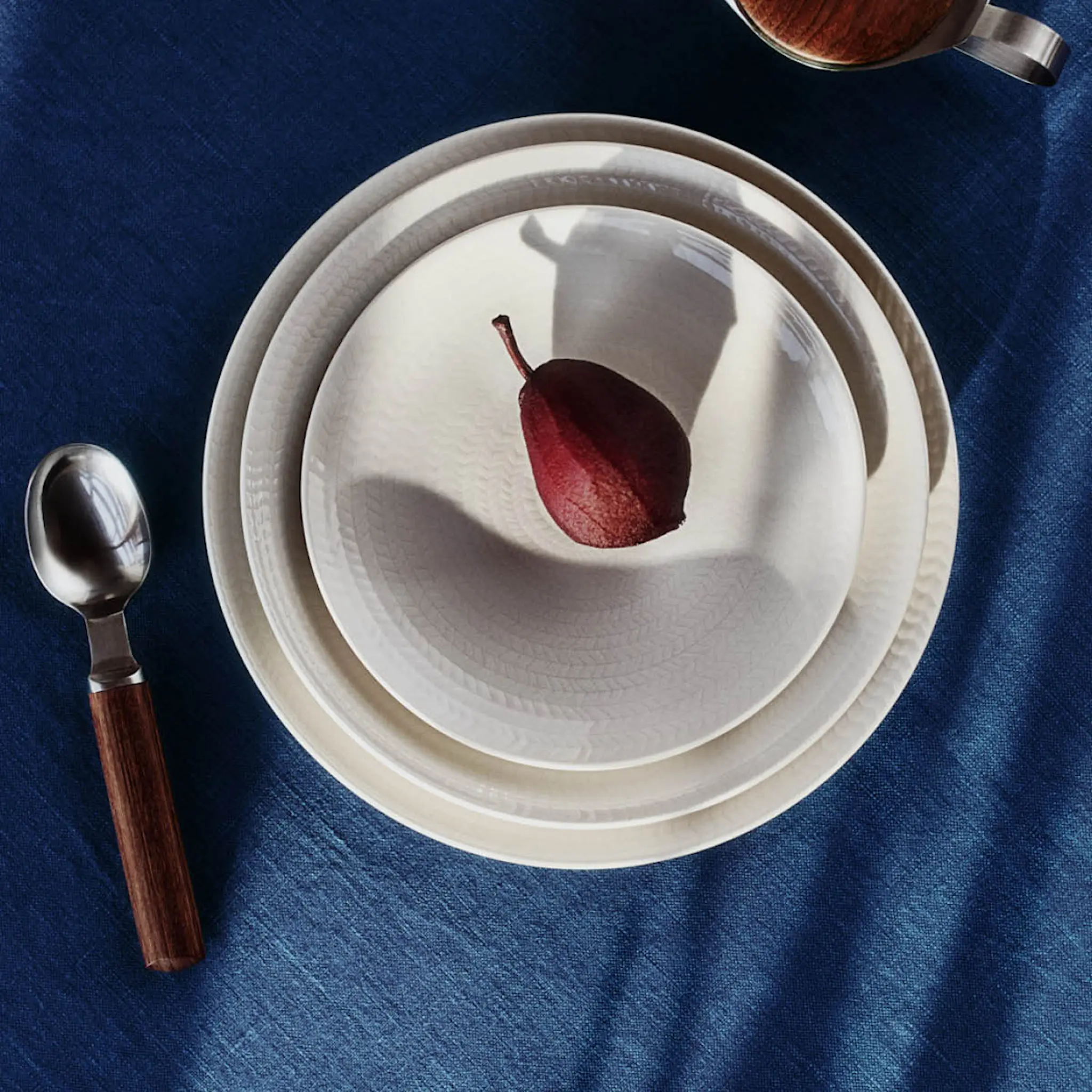 Rörstrand Blå Eld Lautanen 19 cm Valkoinen