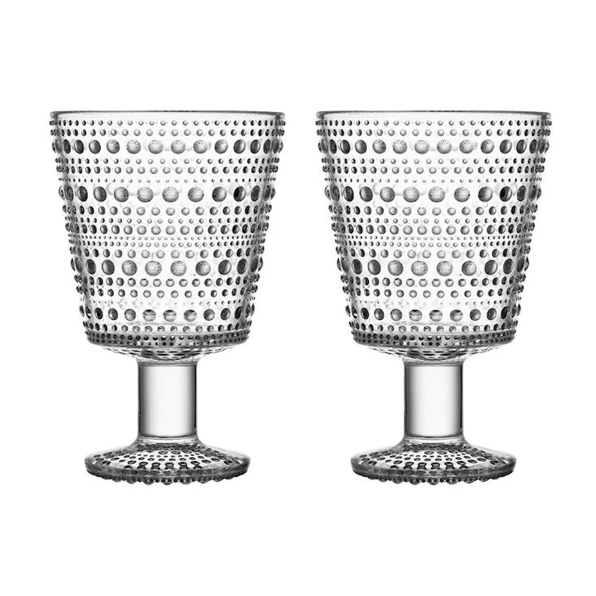 iittala Kastehelmi Glas på fot 2-pack Klar
