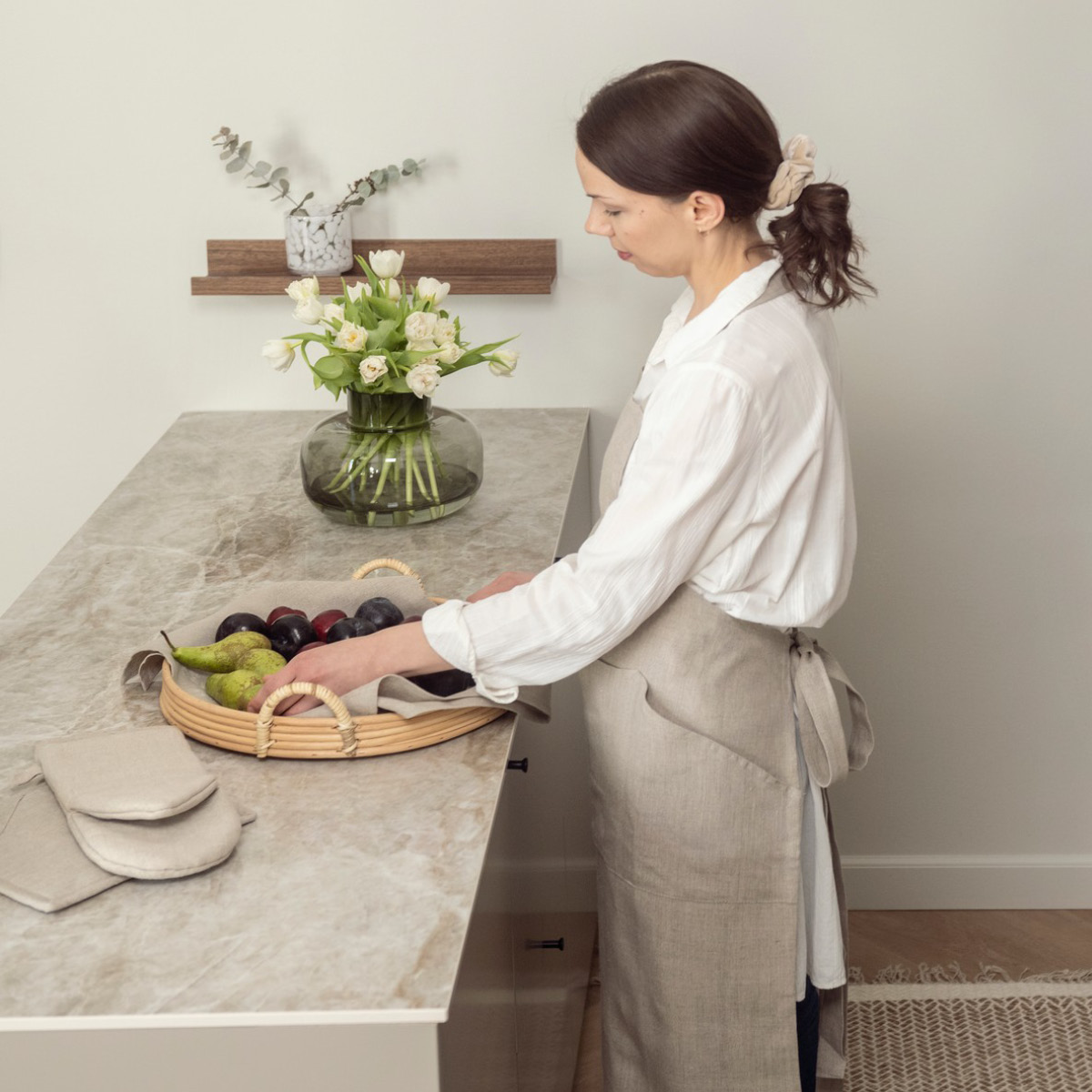 Fanni K Pellava Uunikinnas 13x33 cm Natural