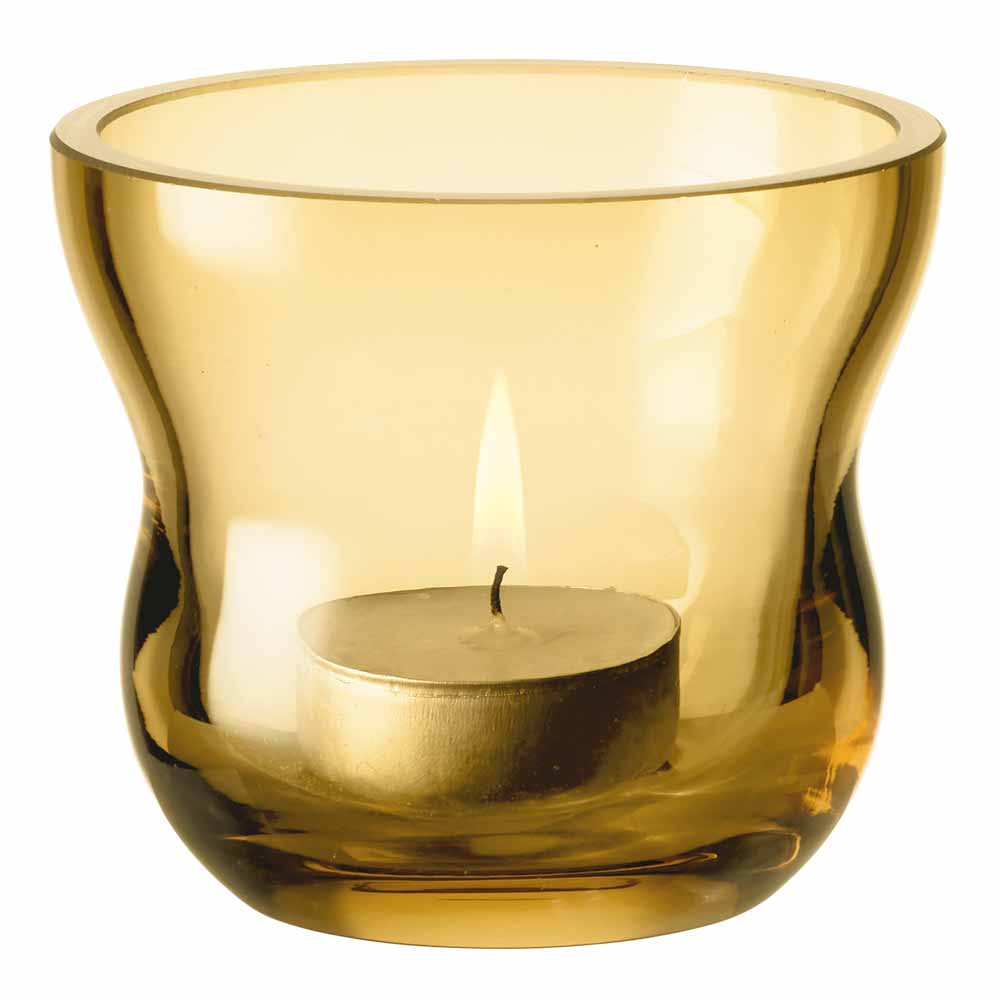 Holmegaard Calabas telyslykt Ø8,5 cm amber