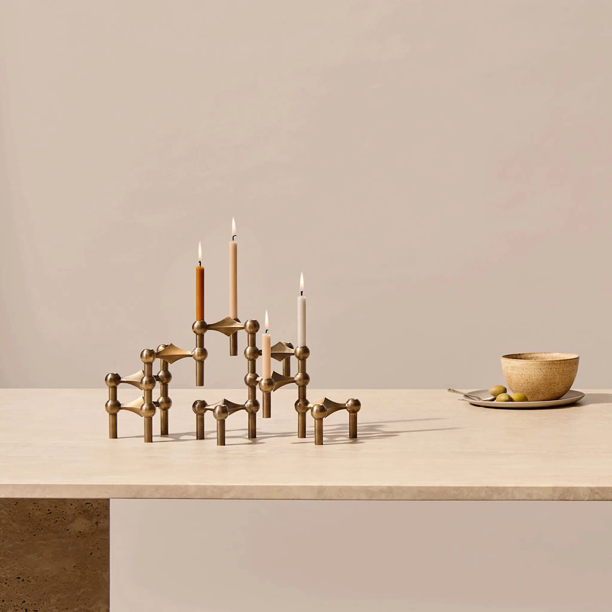 Stoff Nagel Stoff Nagel Kynttilänjalka 3 kpl Pronssattu messinki