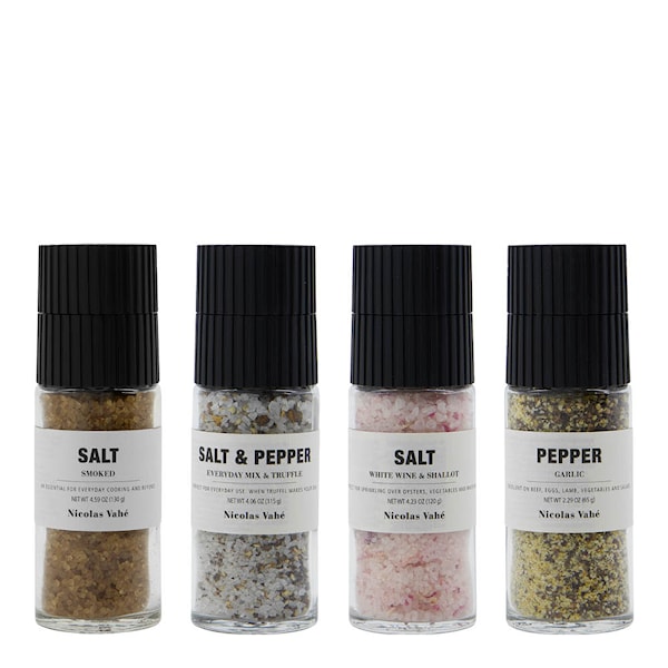 Presentask salt och peppar 4 delar