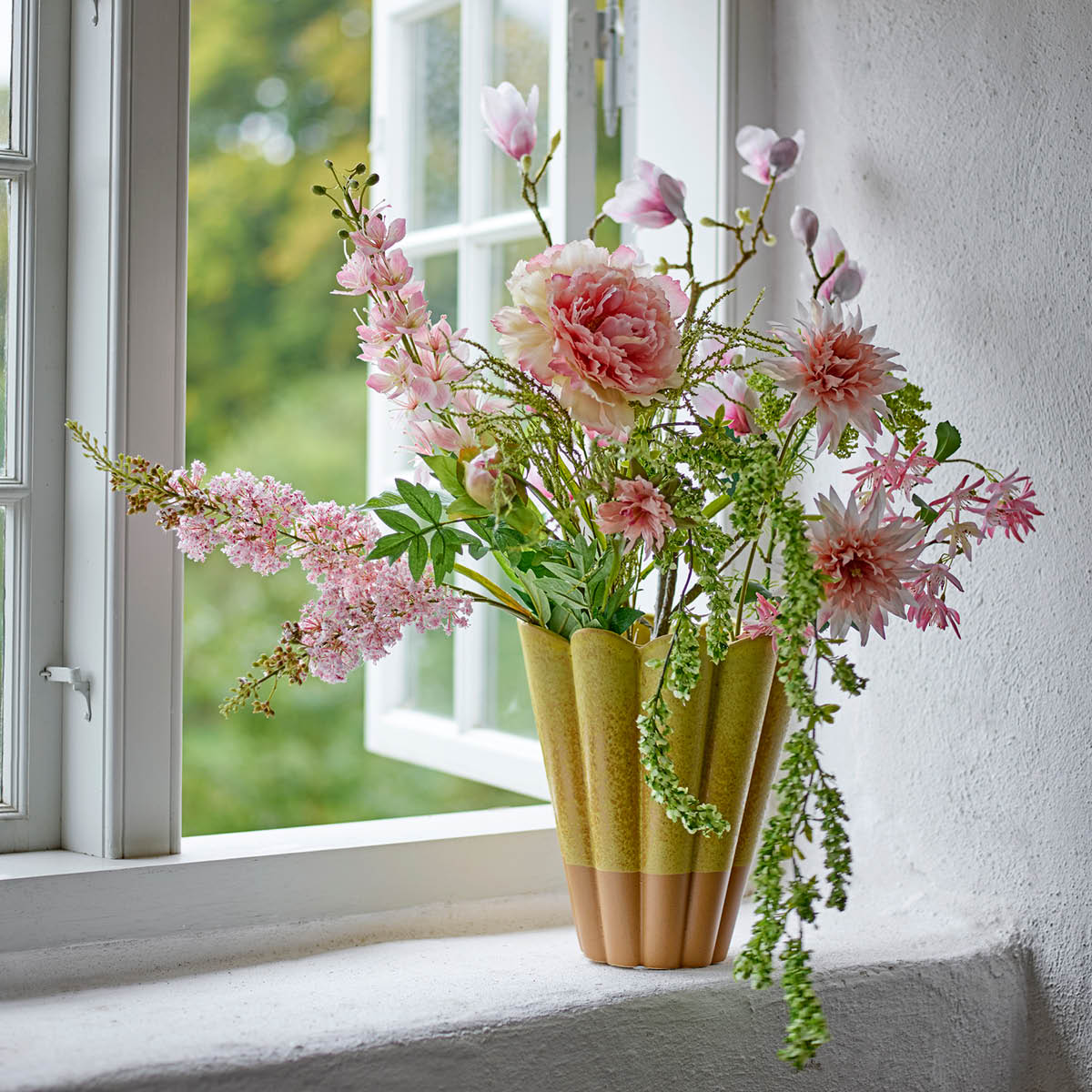 Bloomingville Breeze bukett kunstige blomster 138 cm rosa