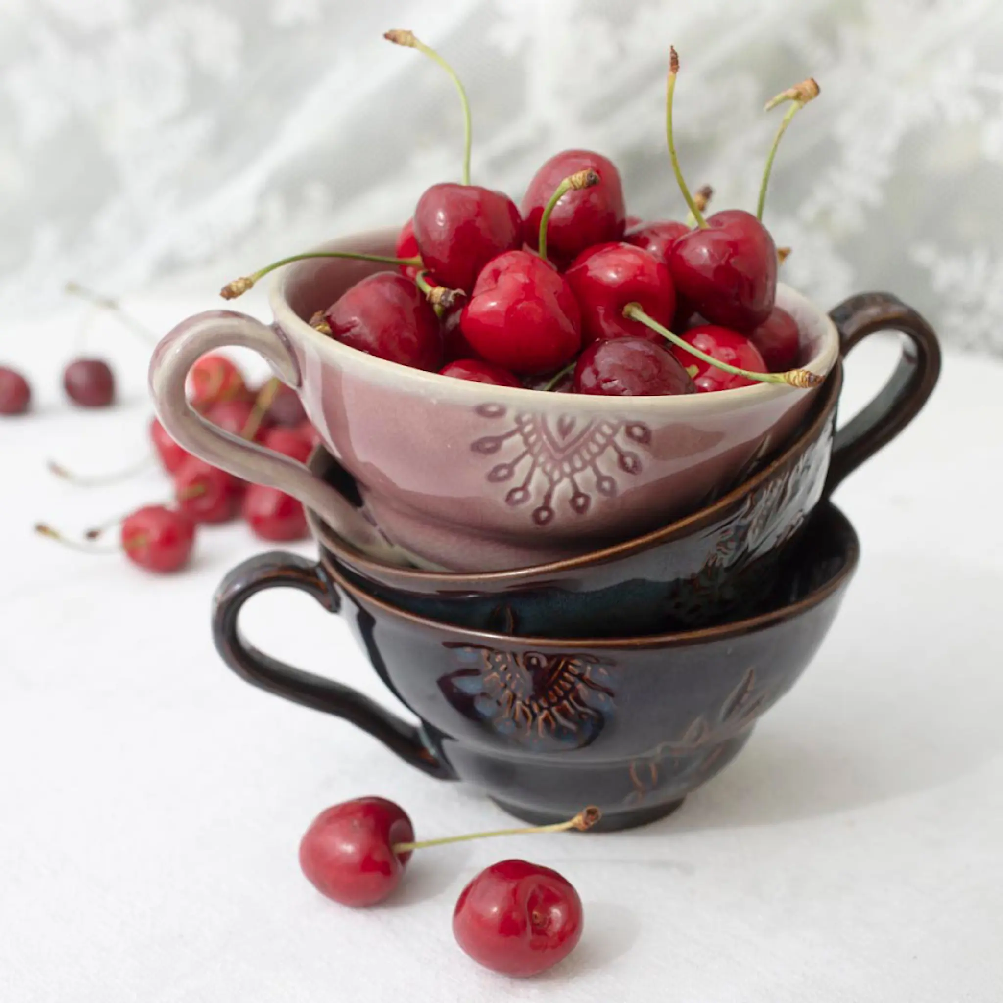 Sthål Arabesque mugg med öra 25 cl lavender