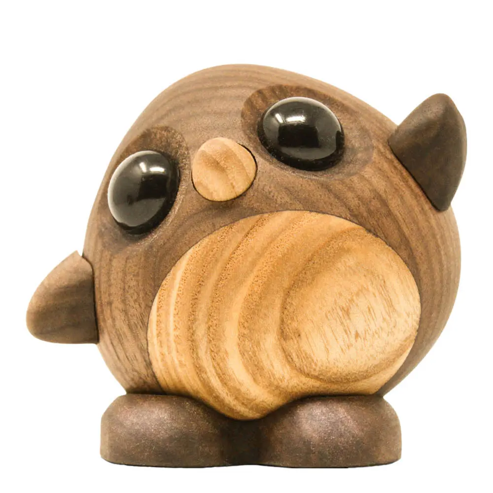 Puufiguuri Pingviini Daisy 8 cm Pähkinä/Saarni