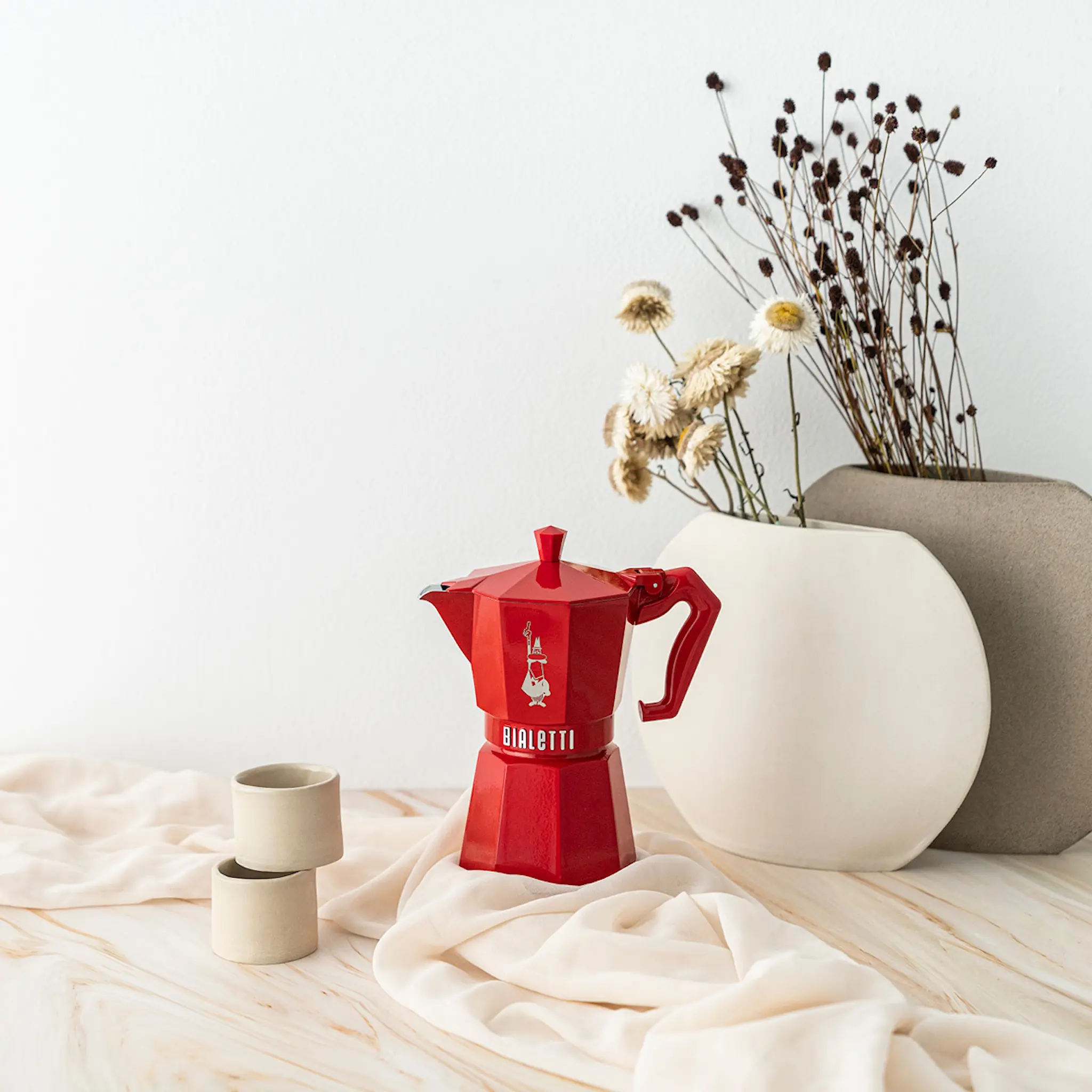 Bialetti Exclusive mokabryggare 6-koppar 25 cl röd