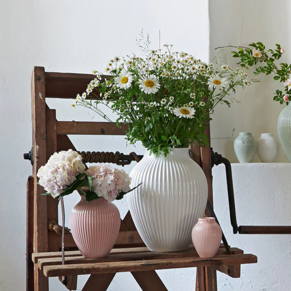 Knabstrup Keramik Knabstrup Maljakko uritettu 12,5 cm Vaaleanpunainen