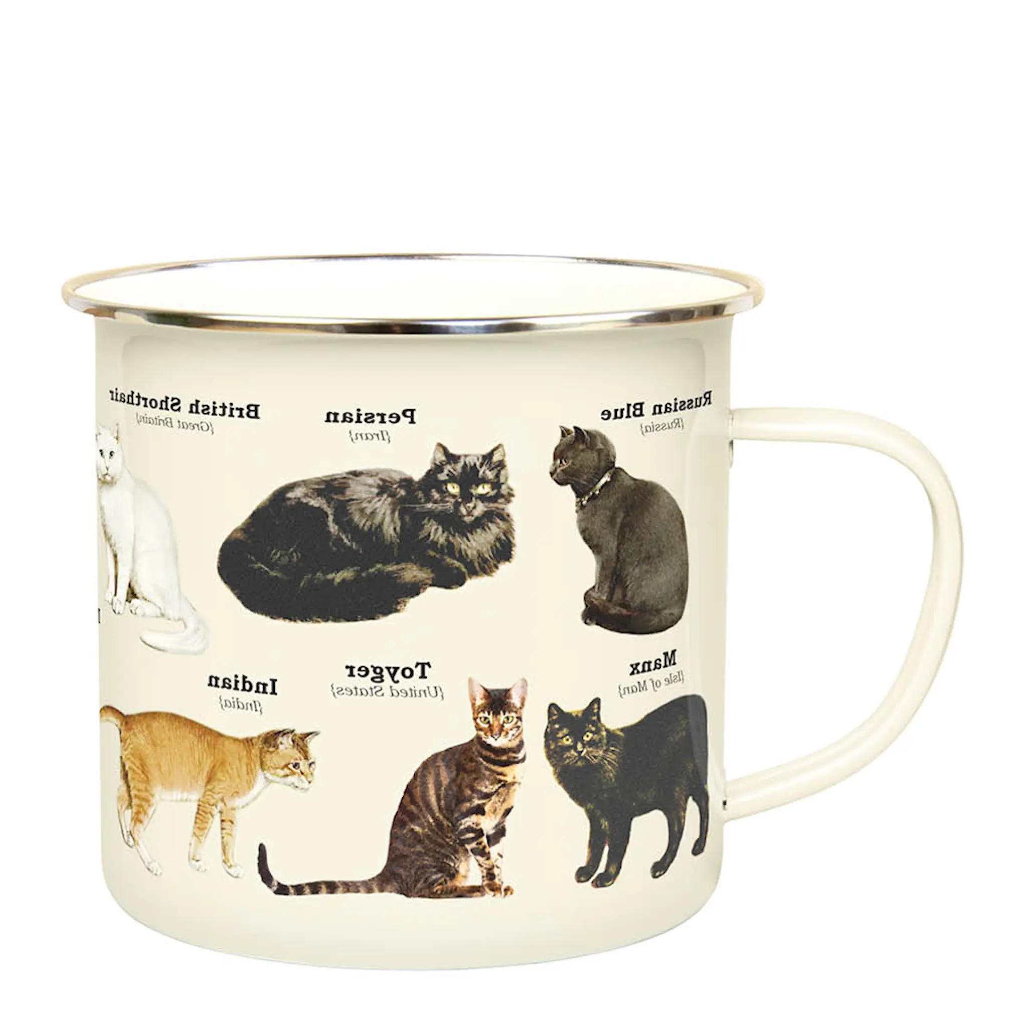 Gift Republic Emaljmugg 50 cl katter